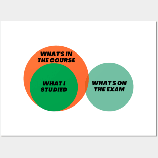 Venn Diagram: Student University Exam Study What’s in the course Posters and Art